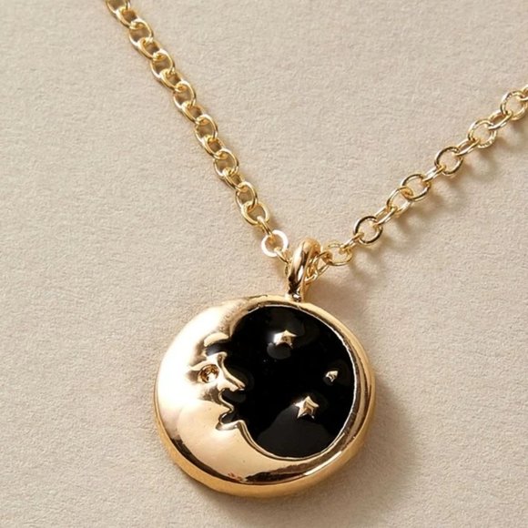 Moon/Stars Golden Charm Necklace - Picture 3 of 4